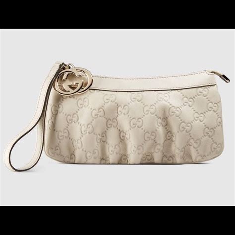 gucci white wristlet|vintage Gucci wristlet.